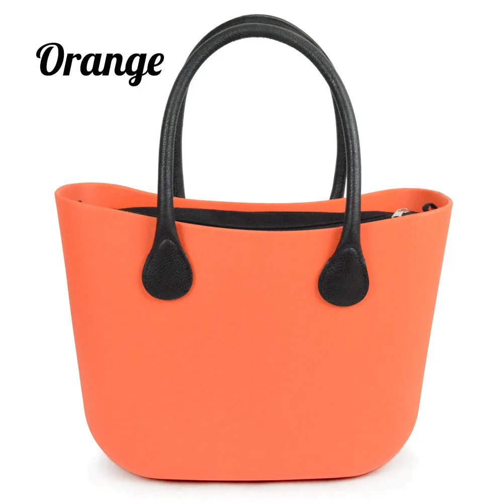 New O lady handbag Candy women's bags Nice silicone O rubber bagoutside EVA bag Rubber bags DIY without logo