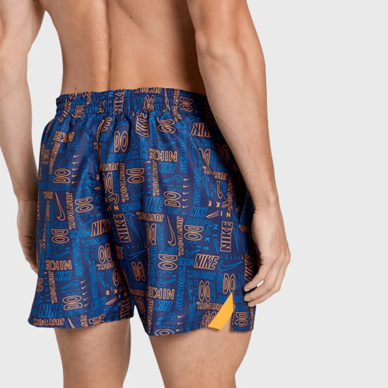 Nike - Men's Swim Logo Mash-up 5" Volley Short (Midnight Navy)