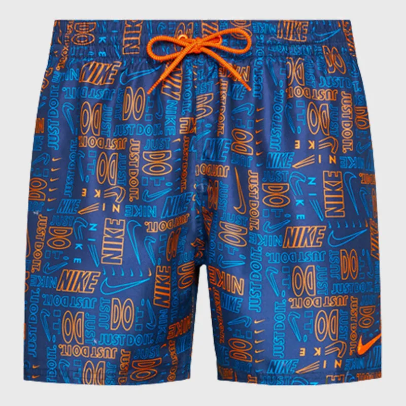 Nike - Men's Swim Logo Mash-up 5" Volley Short (Midnight Navy)