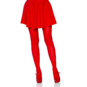 Nylon Tights - One Size - Red