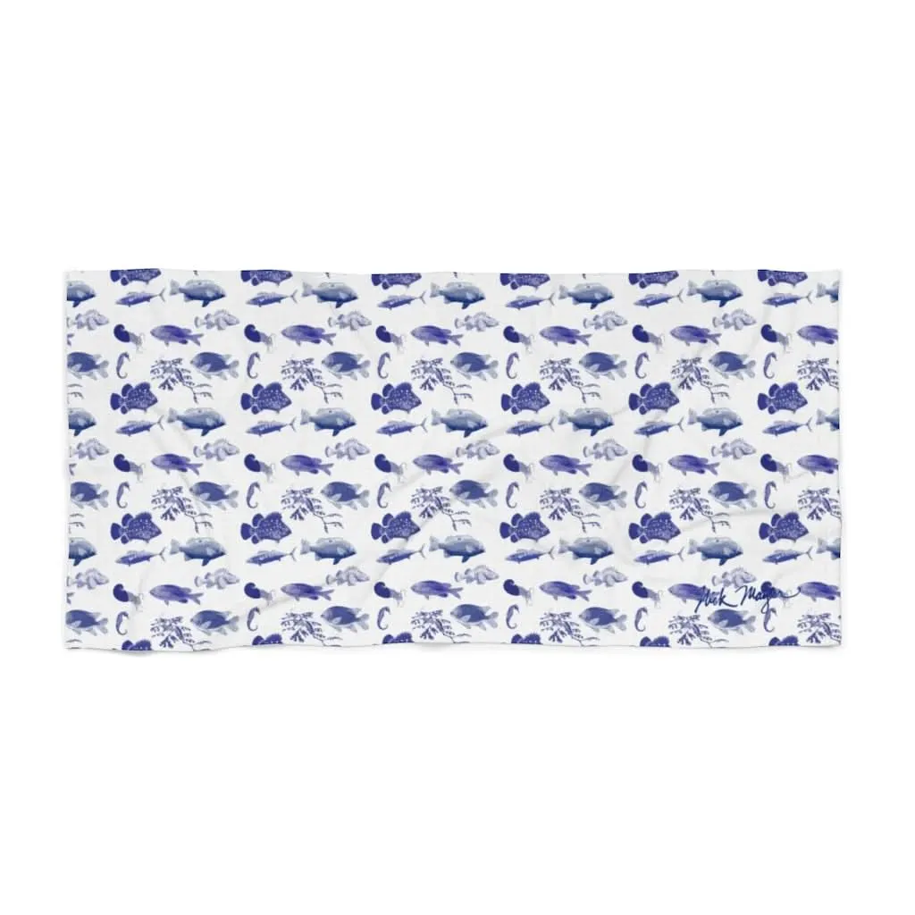 Ocean Stamps Lightweight Beach Towel