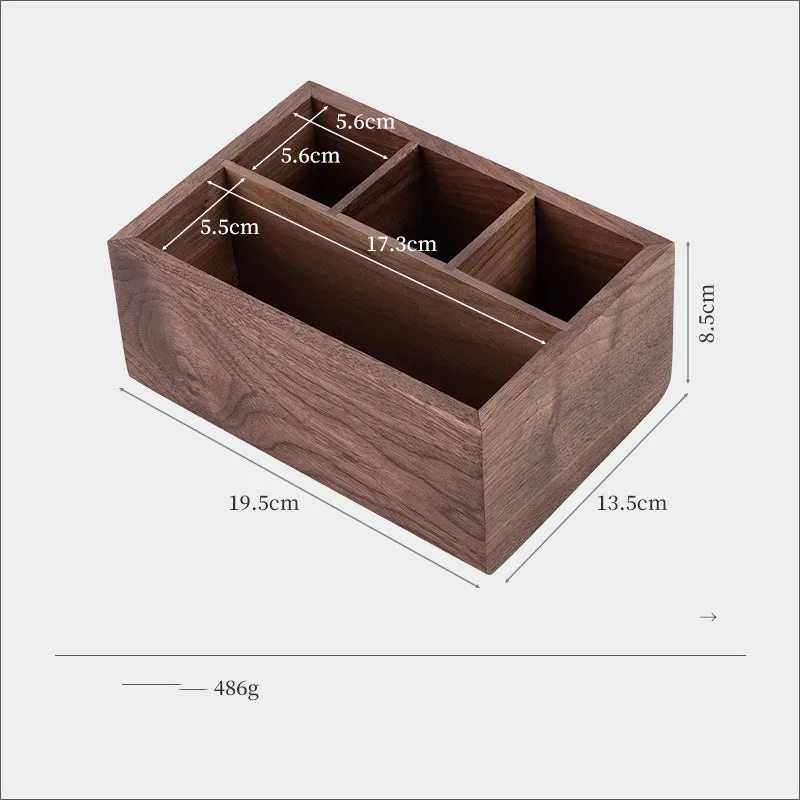 Office Desktop Multifunctional Black Walnut Pen Holder for office use