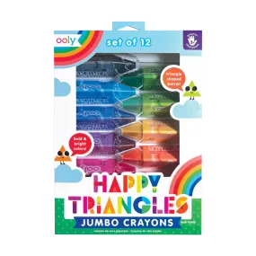 Ooly Happy Triangles Jumbo Crayons - Set of 12