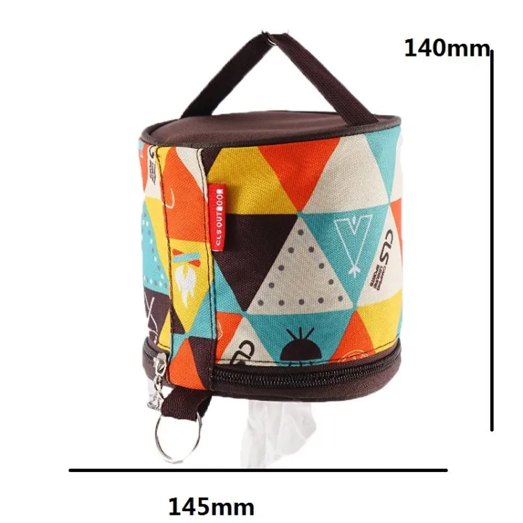 Outdoor Camping Foldable Pumping Box Roll Paper Storage Bag(New Pattern)