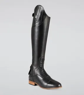 Passaggio Ladies Leather Field Tall Riding Boot Black (Wide Calf)