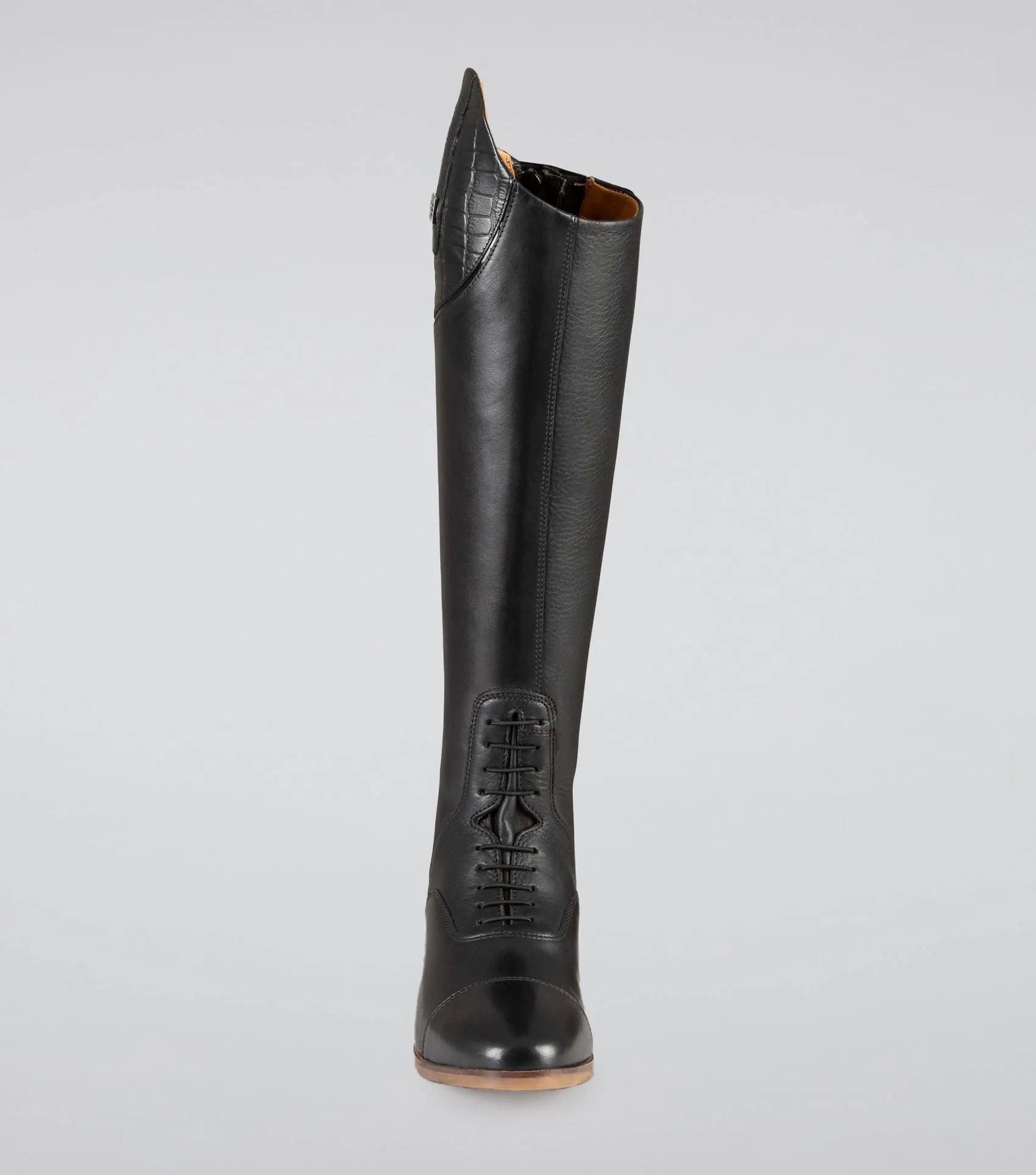 Passaggio Ladies Leather Field Tall Riding Boot Black (Wide Calf)