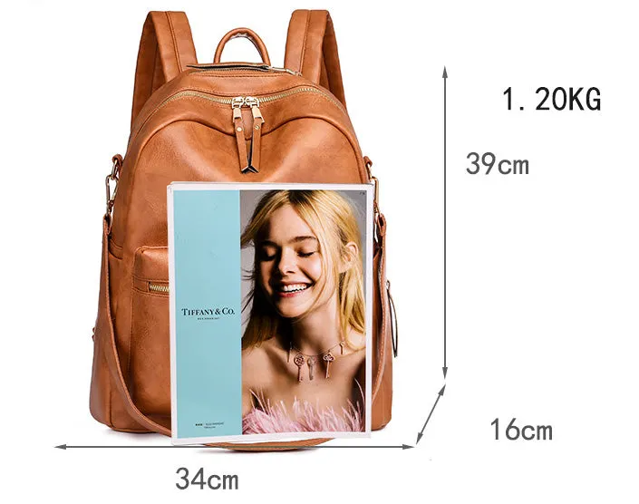 Paziye Retro Large Capacity Backpack Mommy Bag