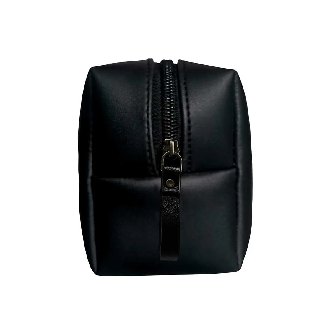 Personalized Travel Pouch for Men - Black Leather Travel Pouch