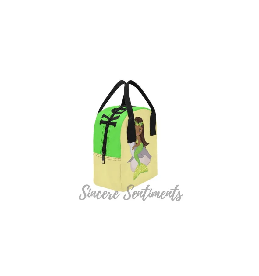 Personalized Yellow Mermaid Backpack & Lunch Bag Bundle