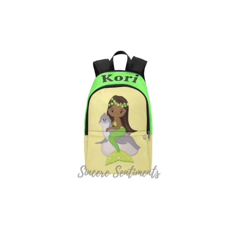 Personalized Yellow Mermaid Backpack & Lunch Bag Bundle