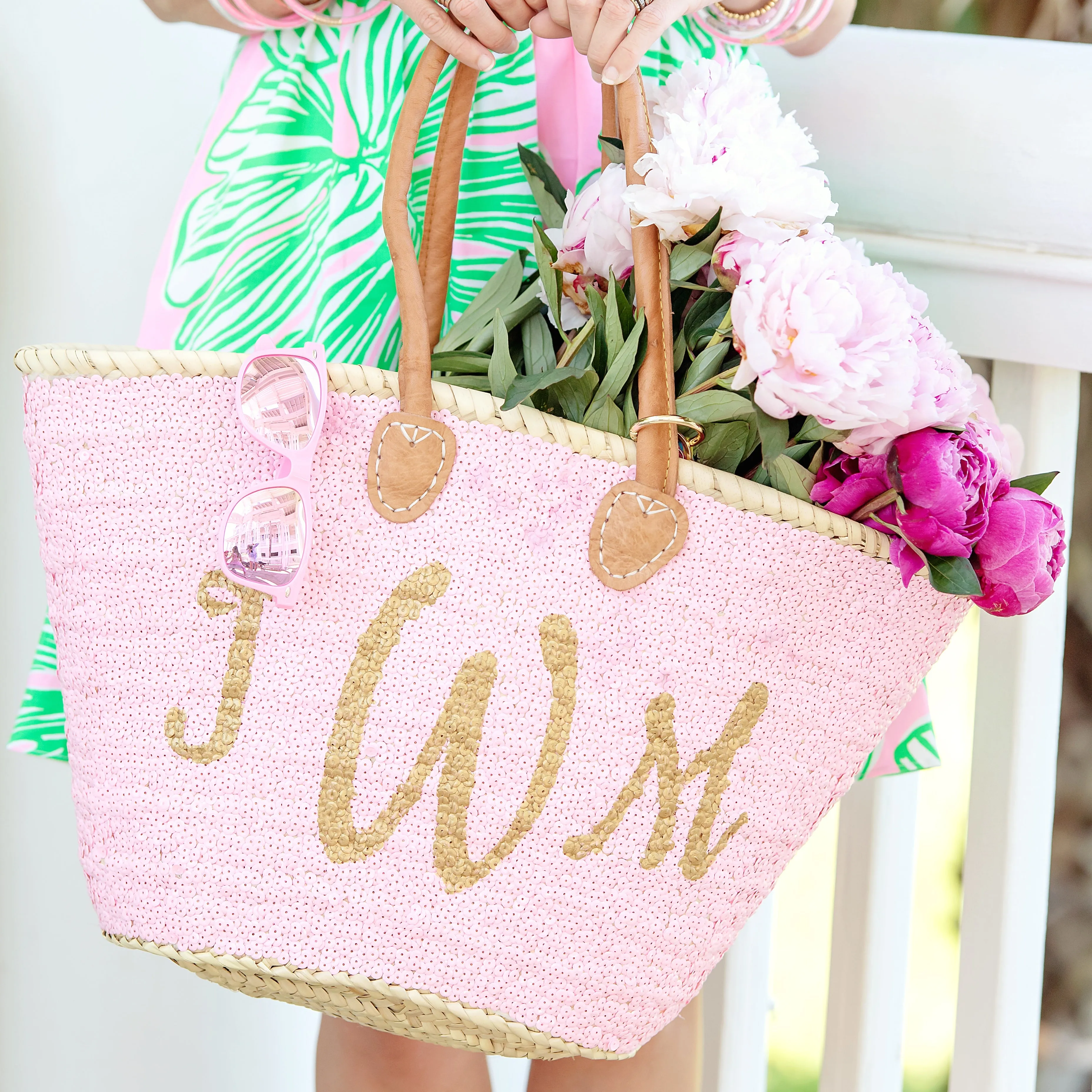 PINK All-Sequin Beach Bag | Large