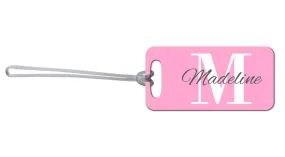 Pink Monogram Bag Tag