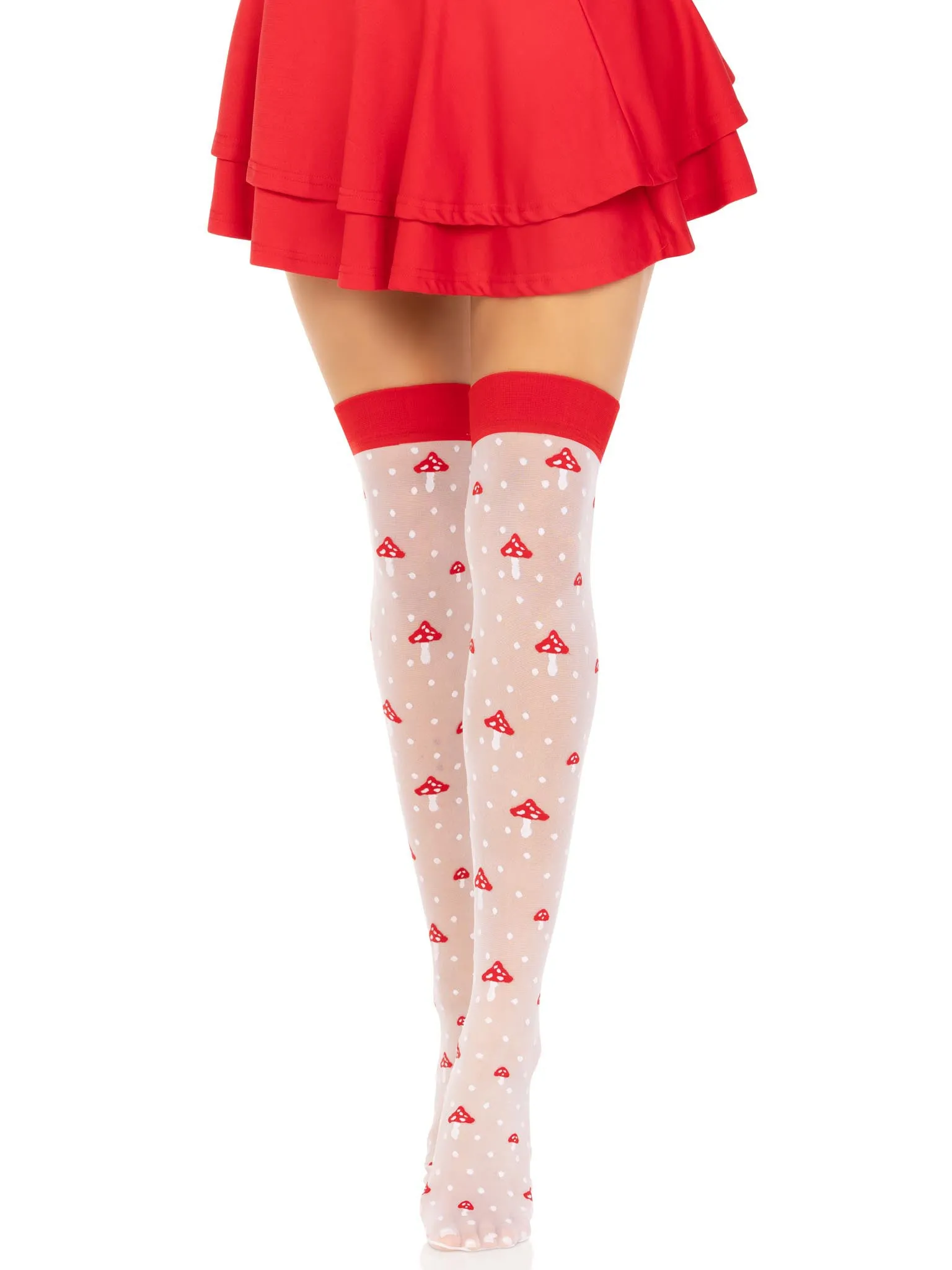 Polka Dot Mushroom Thigh High