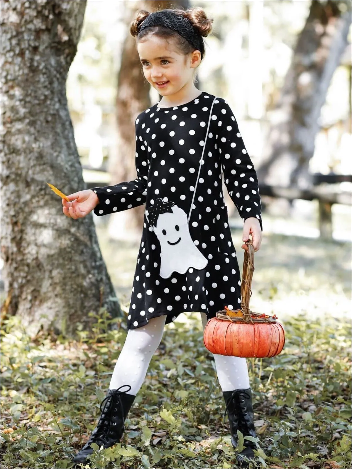 Precious Polka Dot Pocket Dress and Purse Set