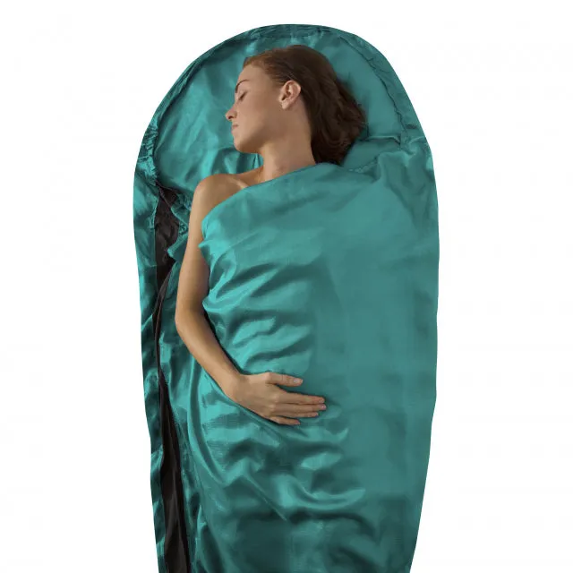 Premium Silk Travel Liner - Mummy with Hood