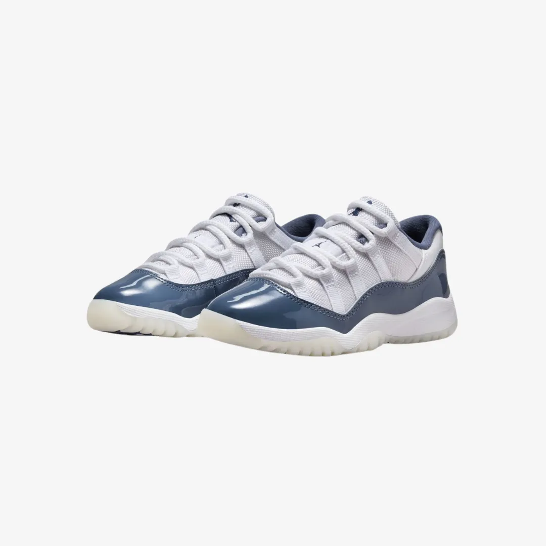 preschool jordan 11 retro low (white/midnight navy)