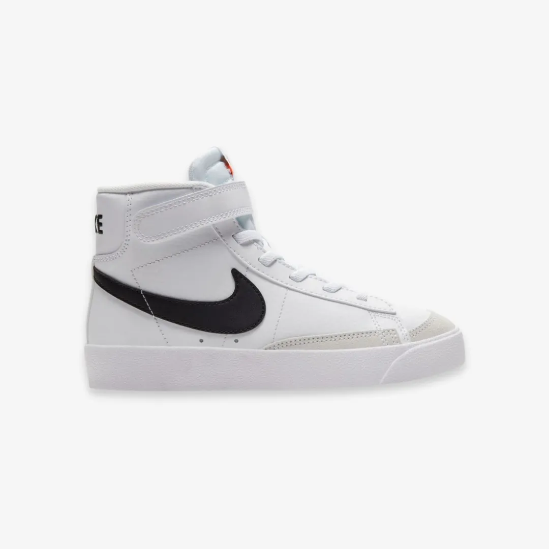 preschool nike blazer mid '77 (white/black)