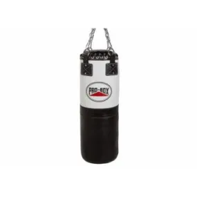 Pro Box Heavy Leather Punch Bag Black/White 3ft (25kg)