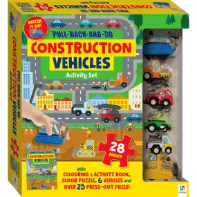 Pull-Back-And-Go Jigsaw: Construction Vehicles