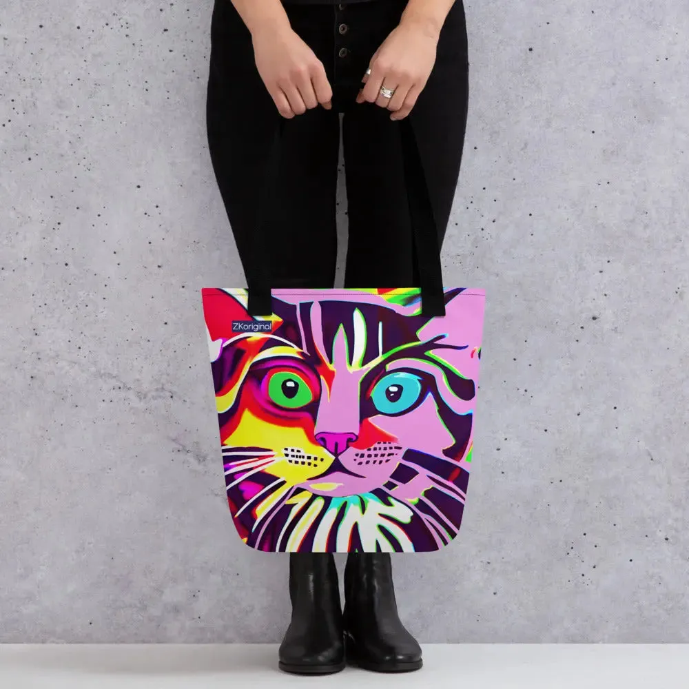 "Cat Lovers" Collection - Cute Cat Face Tote bag