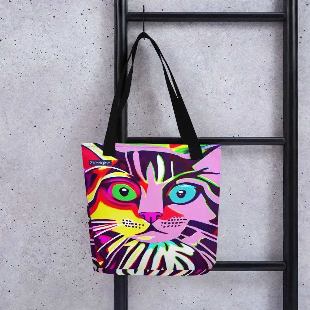 "Cat Lovers" Collection - Cute Cat Face Tote bag