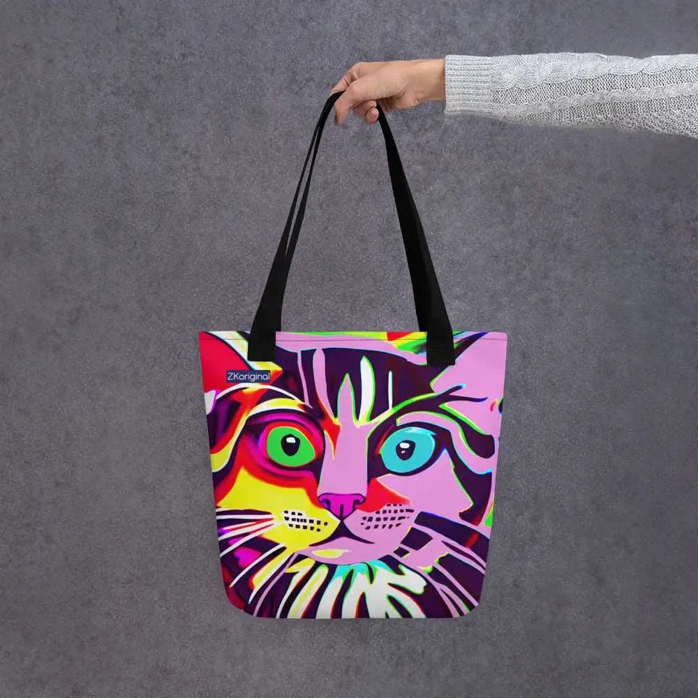 "Cat Lovers" Collection - Cute Cat Face Tote bag