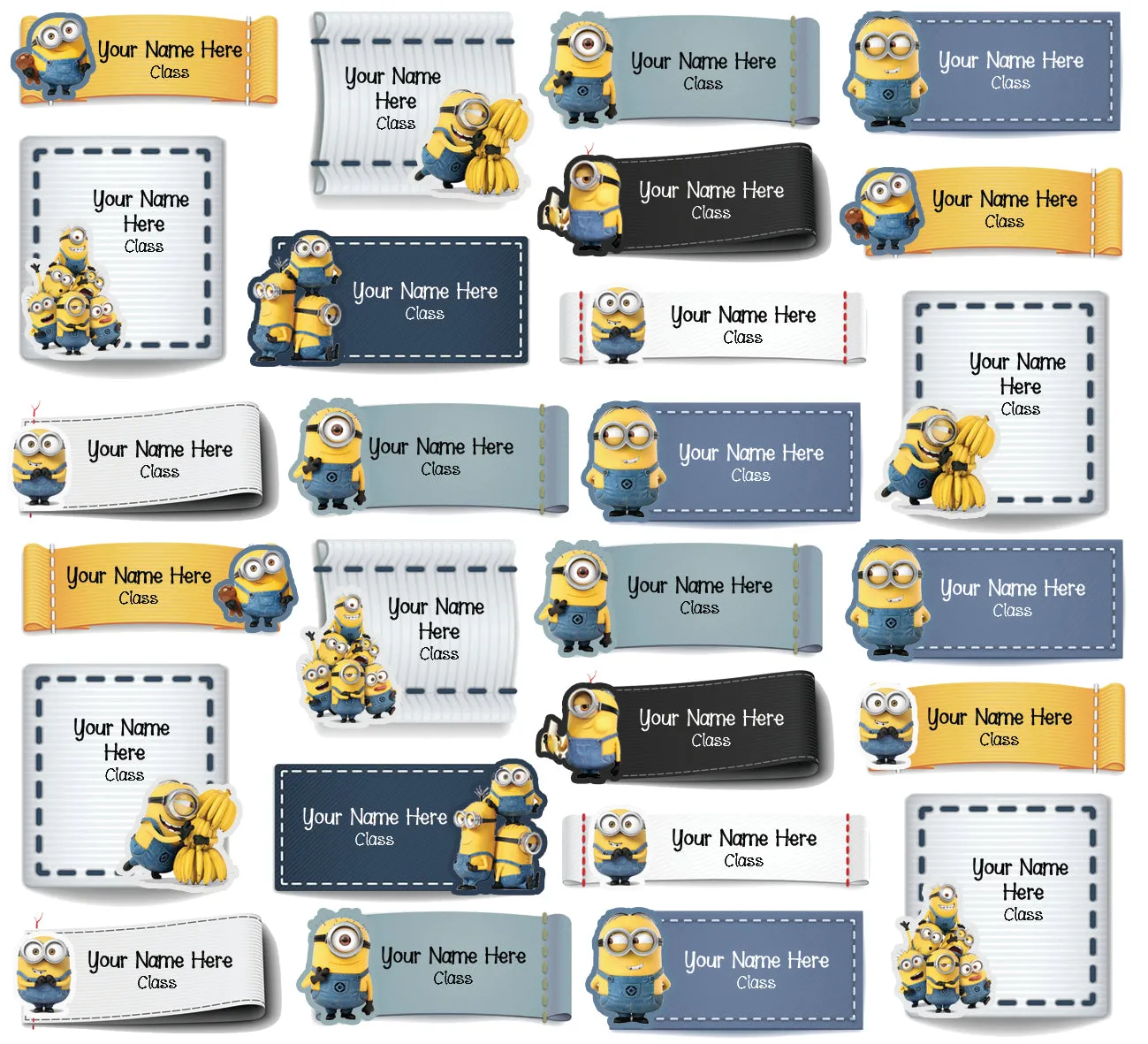 ""Minions" School labels packs