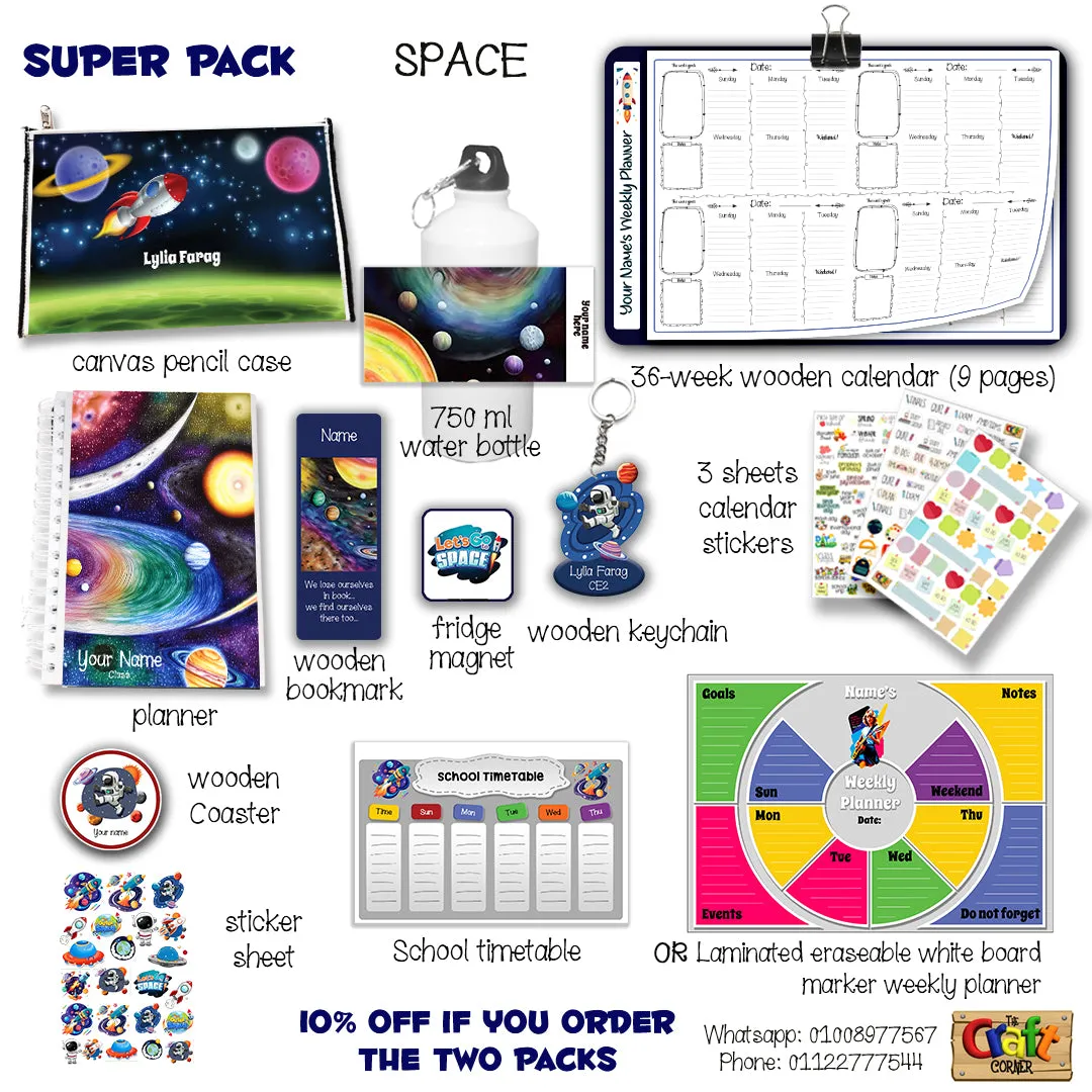 ""Space" School labels packs