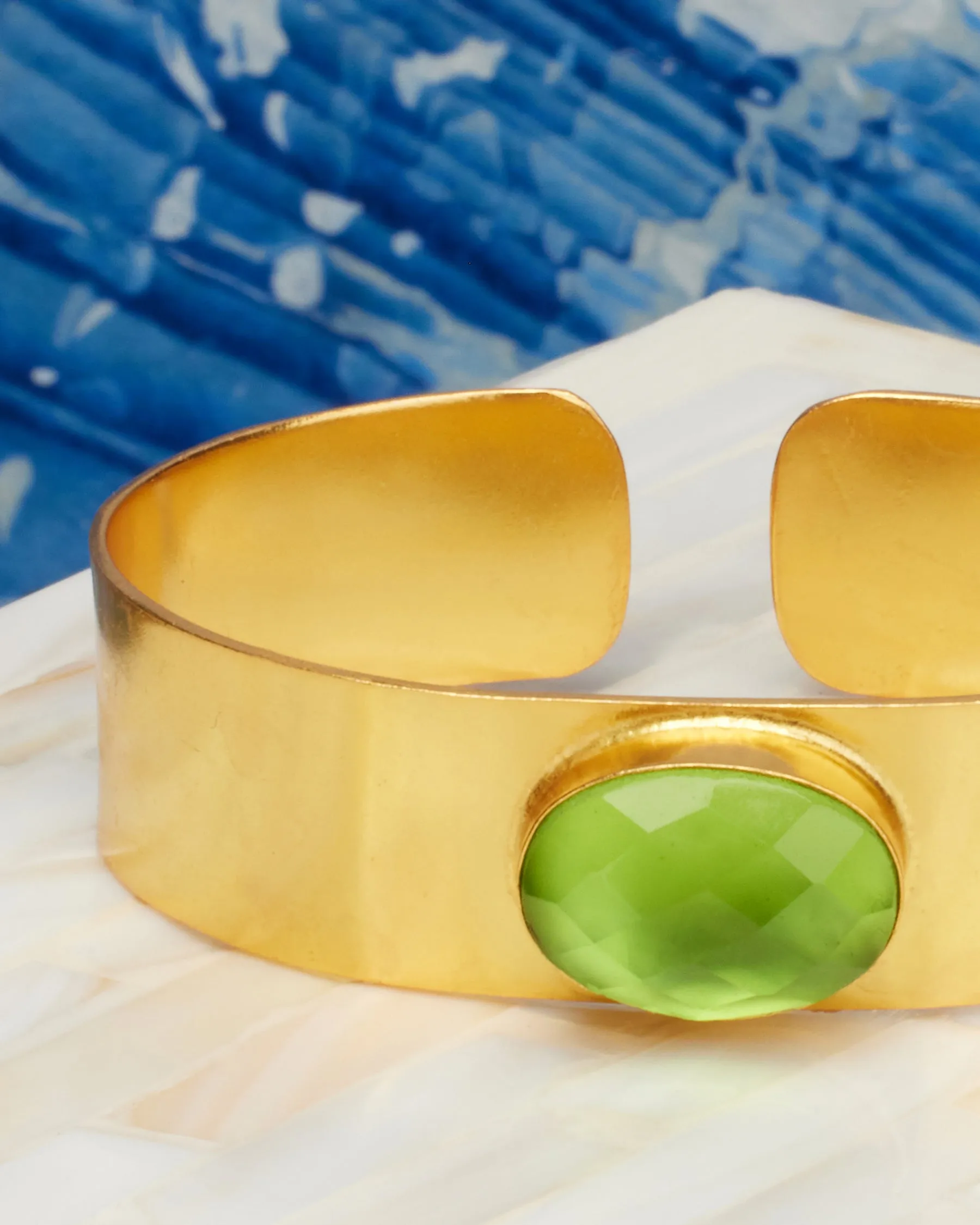 Ravenna Statement Cuff Bracelet in Radiant Lime