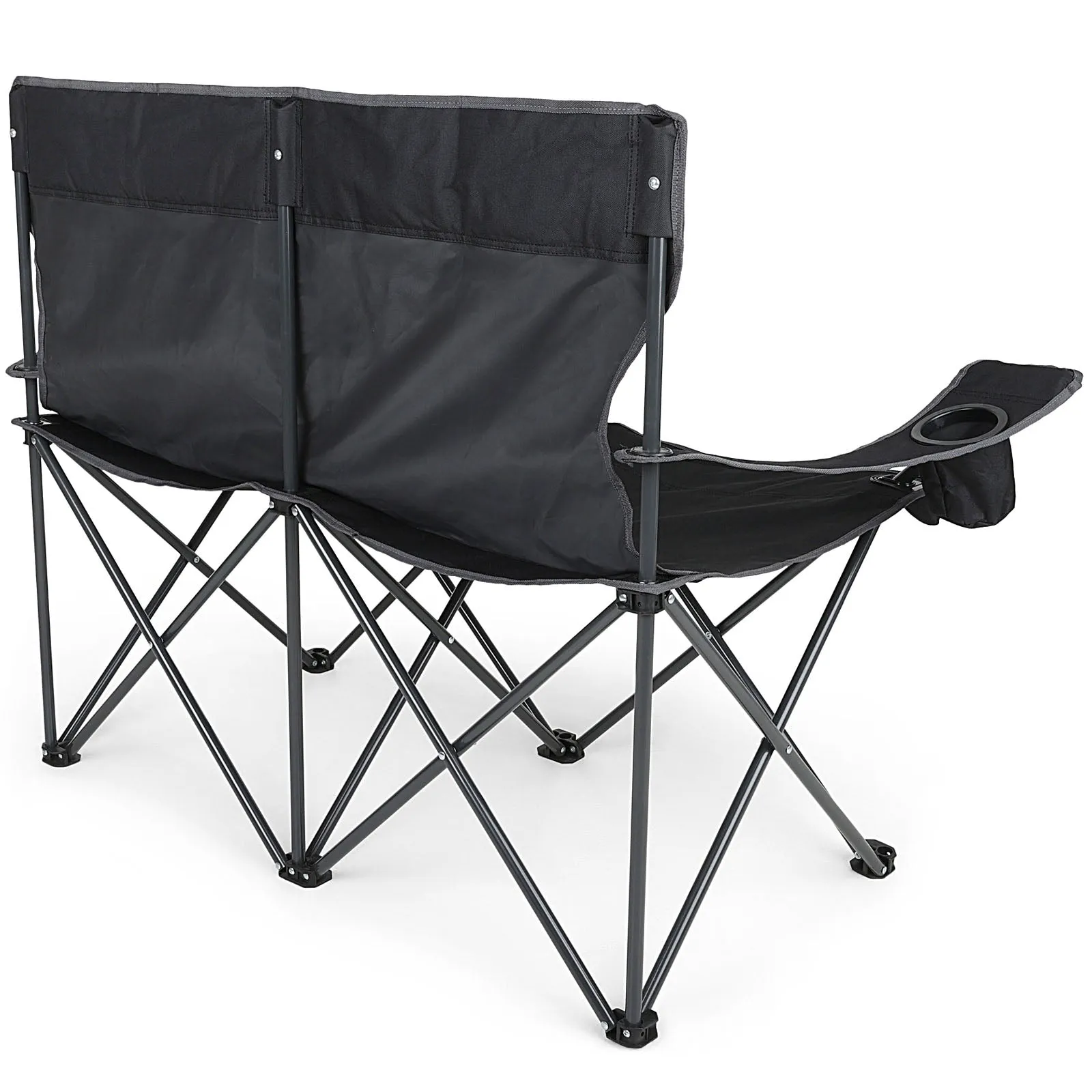 Regatta Isla Double Foldable Lightweight Camping Chair With Storage Bag - Black