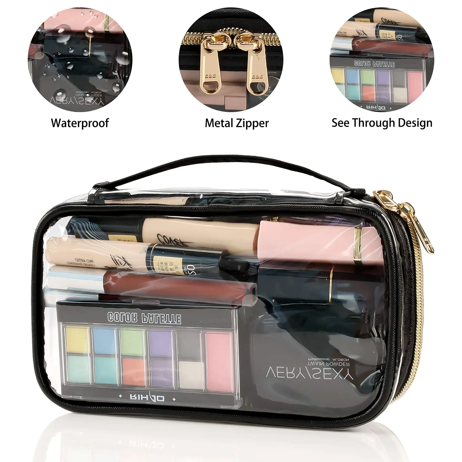 Relavel Portable Clear Makeup Bag