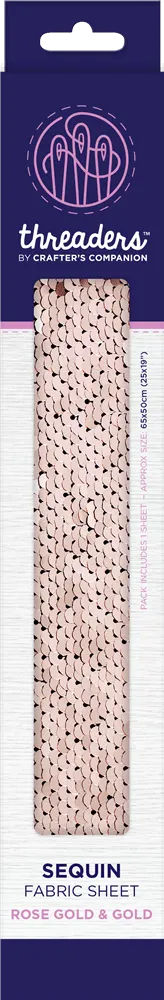 Rose Gold and Gold Sequin Fabric - Threaders