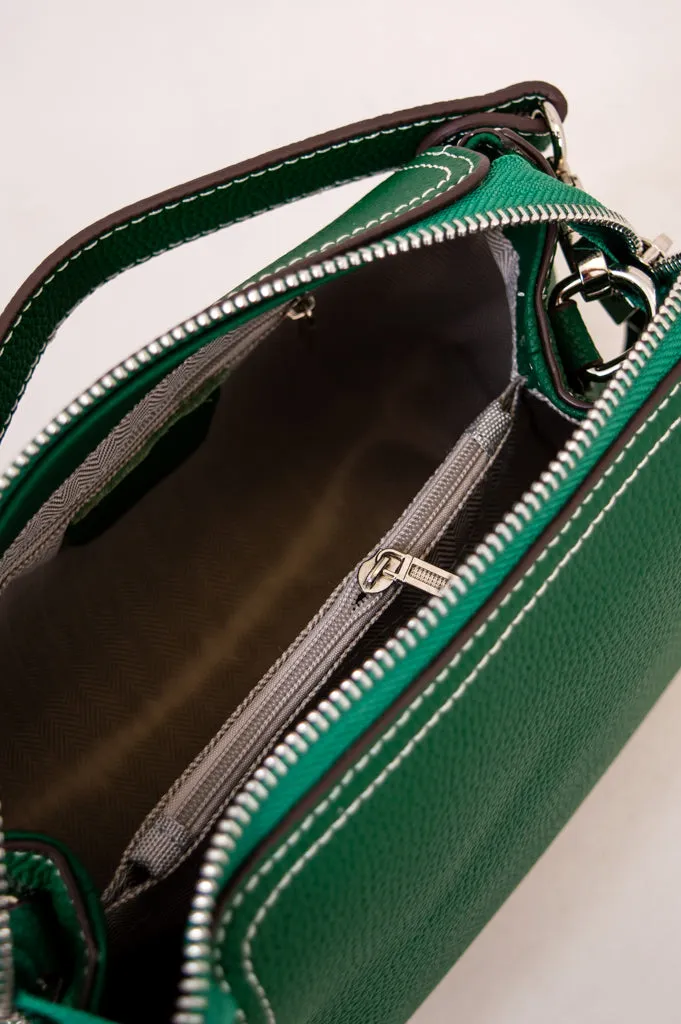 Selena Bag 99126, Green, Leather