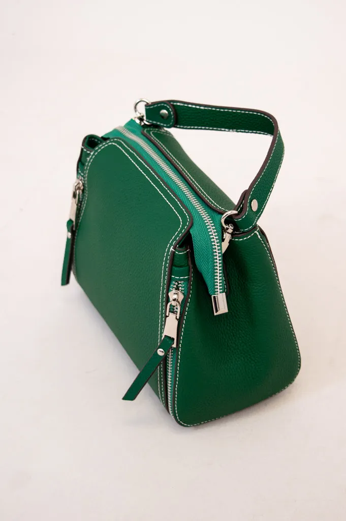 Selena Bag 99126, Green, Leather