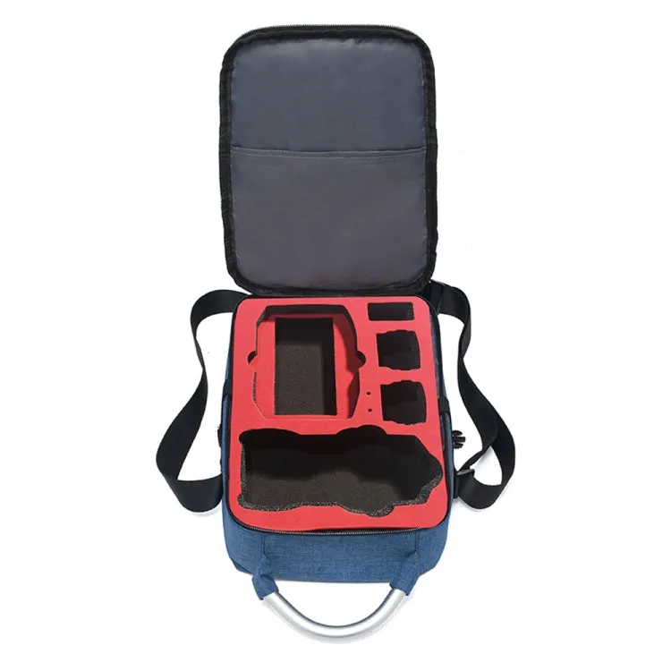 Shockproof Waterproof Single Shoulder Storage Travel Carrying Cover Case Box for DJI Air 2S(Blue Red Liner)