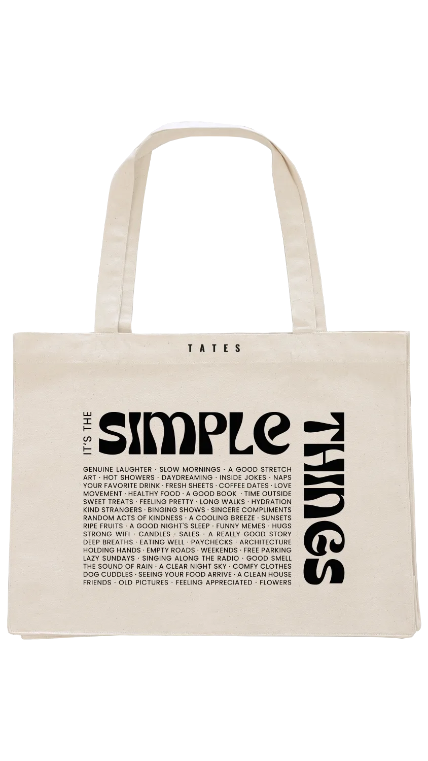 Shopping bag mit "Simple things" Motiv