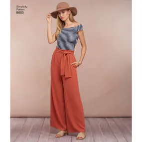 Simplicity Pattern 8605 Pull on Skirt and Pants