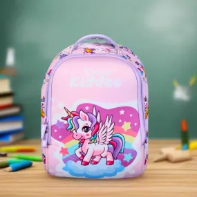 Smily kiddos Adorable Unicorn Theme Neoprene Preschool Backpack (6L) – Pink