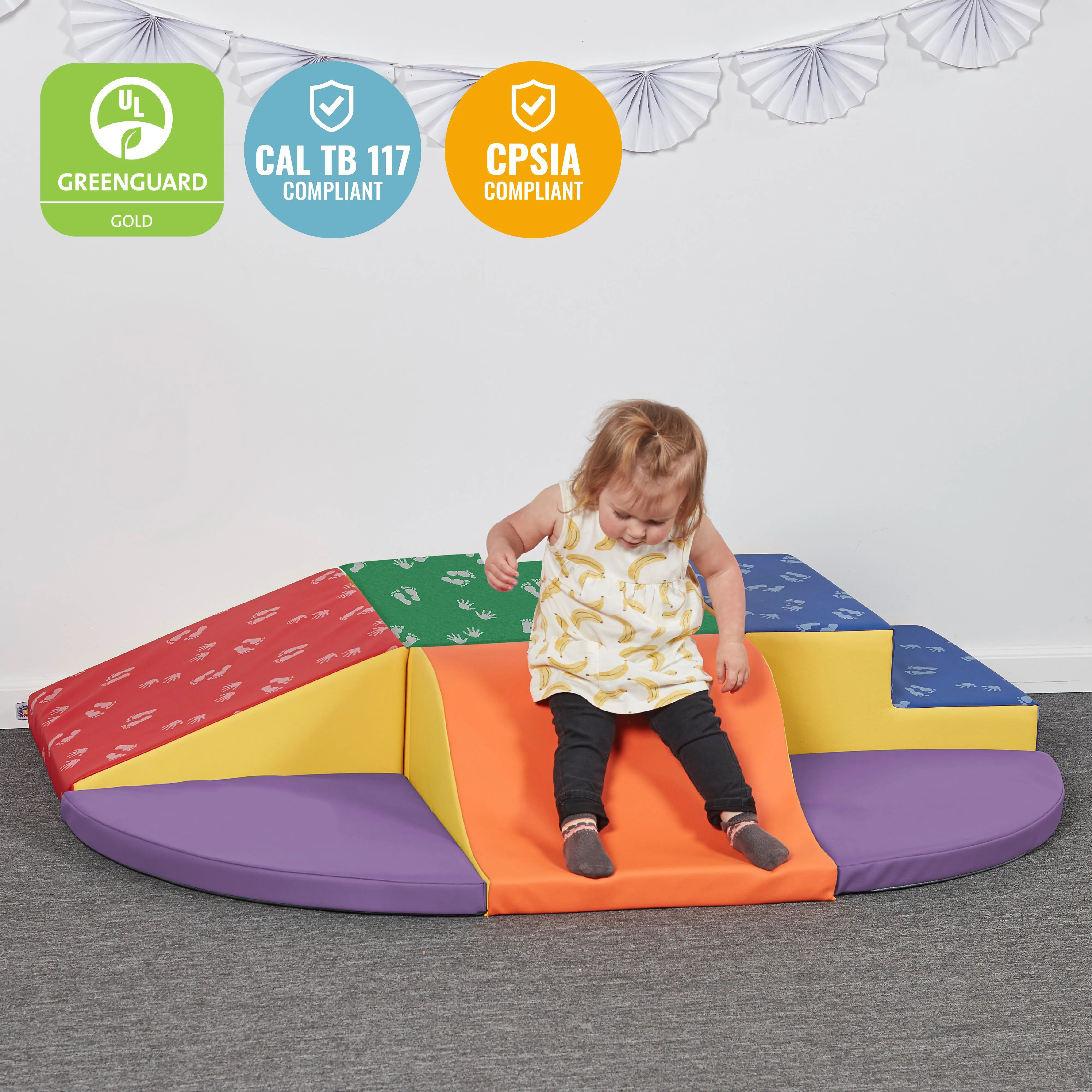 SoftZone Little Me Wall Climb and Slide, Beginner Playset, 6-Piece