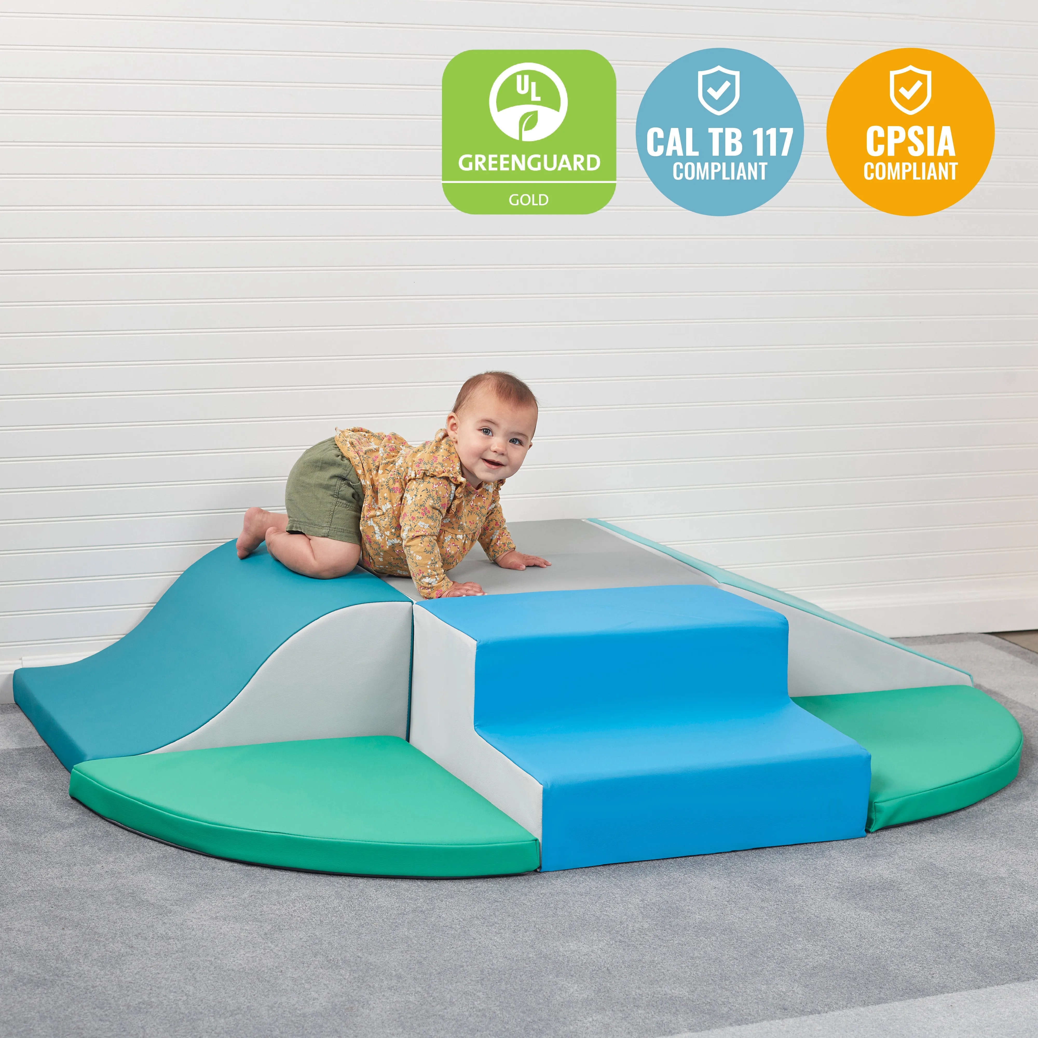 SoftZone Little Me Wall Climb and Slide, Beginner Playset, 6-Piece