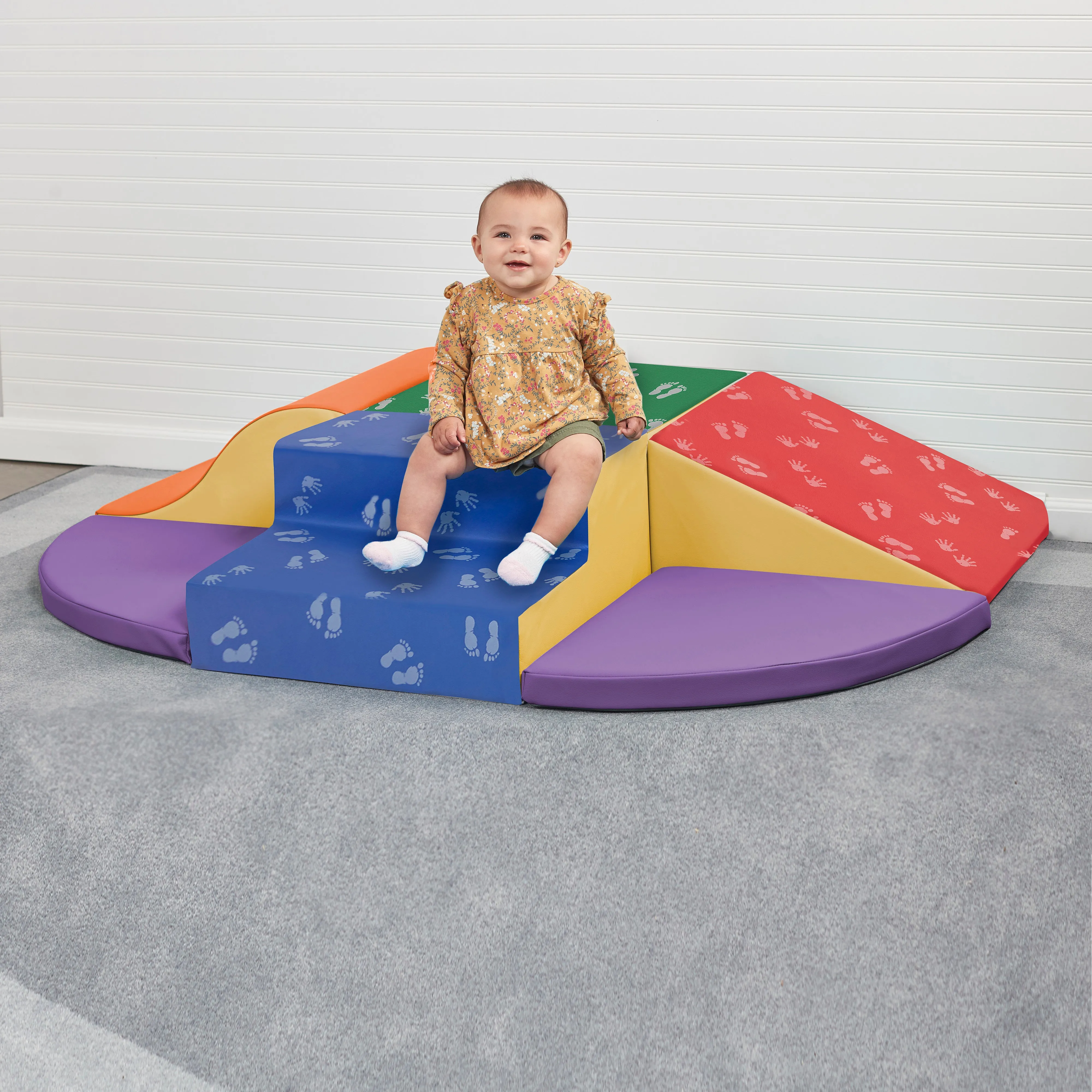 SoftZone Little Me Wall Climb and Slide, Beginner Playset, 6-Piece