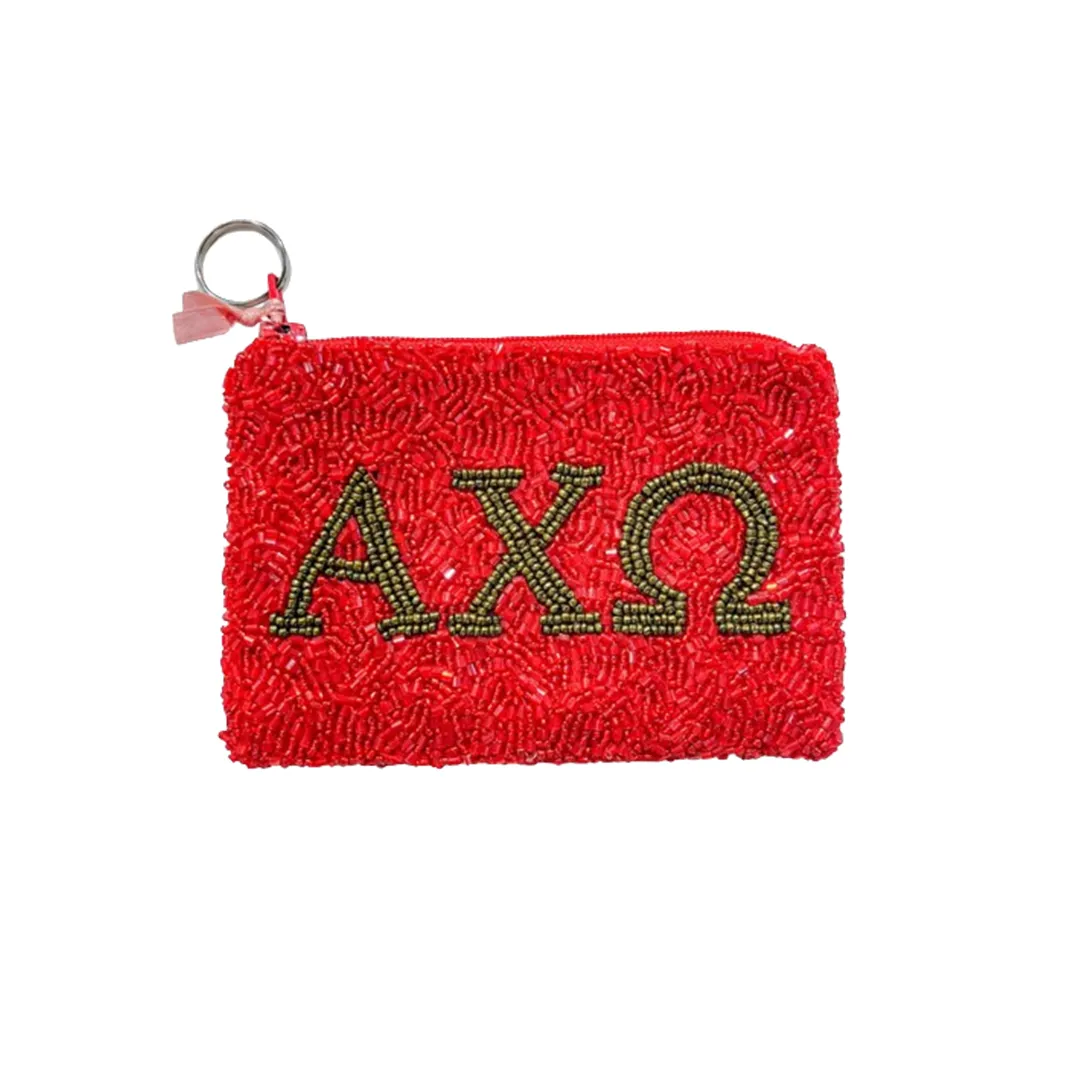 Sorority Beaded Coin Purse