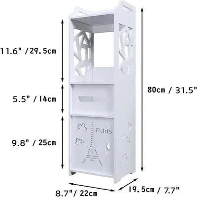 Spakoo Paris Bathroom Cabinet Stand Organizer Rack