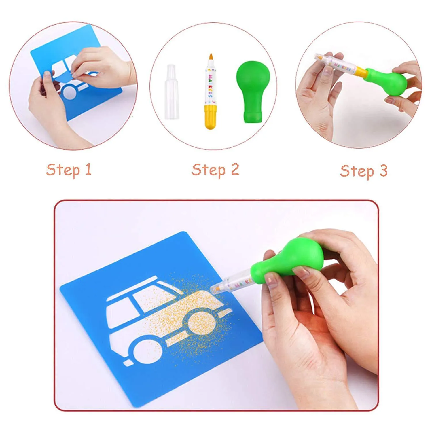 Spray Painting Set Toddlers Creative Drawing Toys Airbrush Marker Sprayer Art Kit