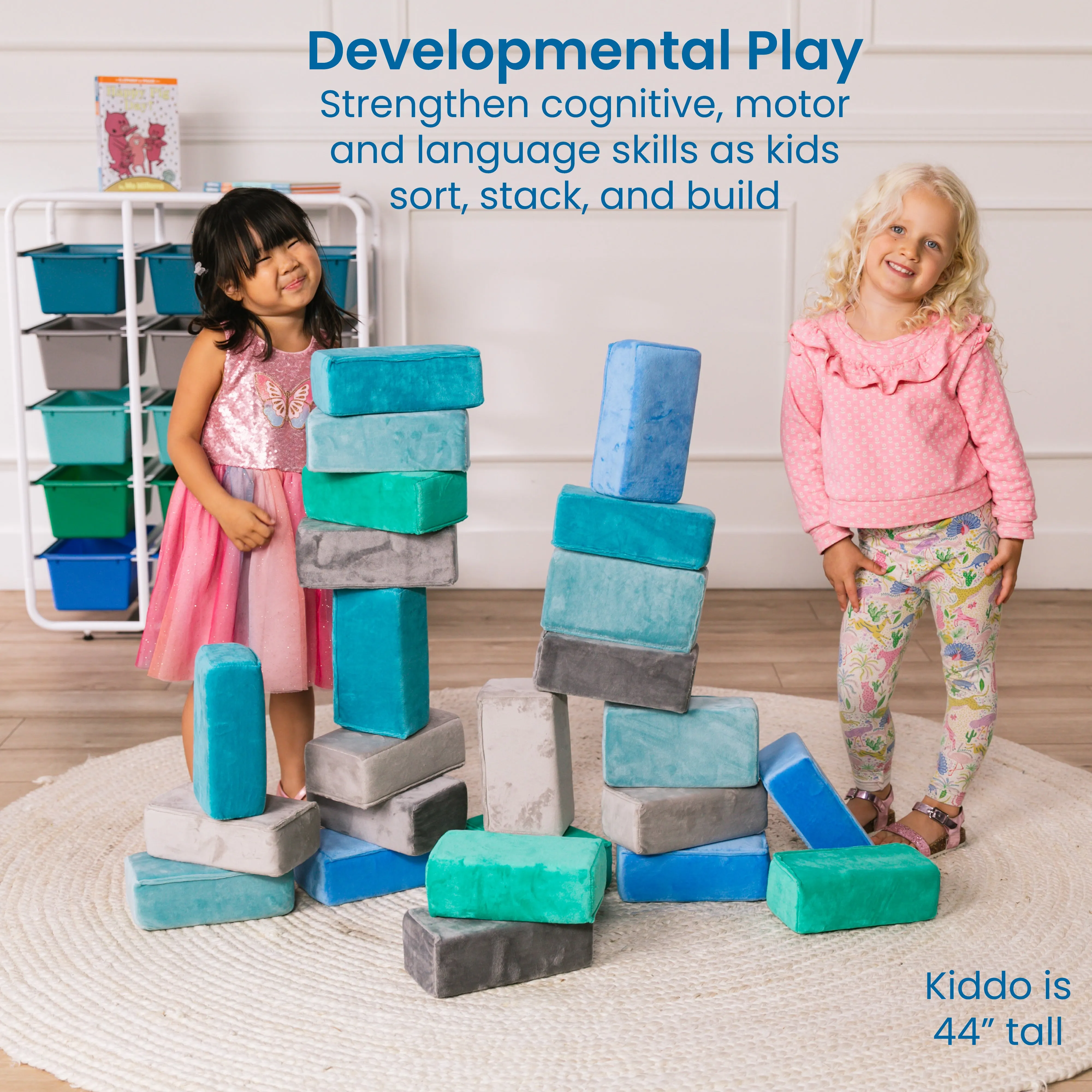 Stack-A-Brick, Foam Blocks, 24-Piece