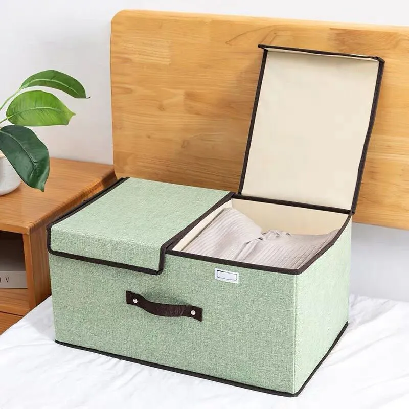 Storage Box with Double Flip Lid & Handles (19.7*11.8*9.8 in)