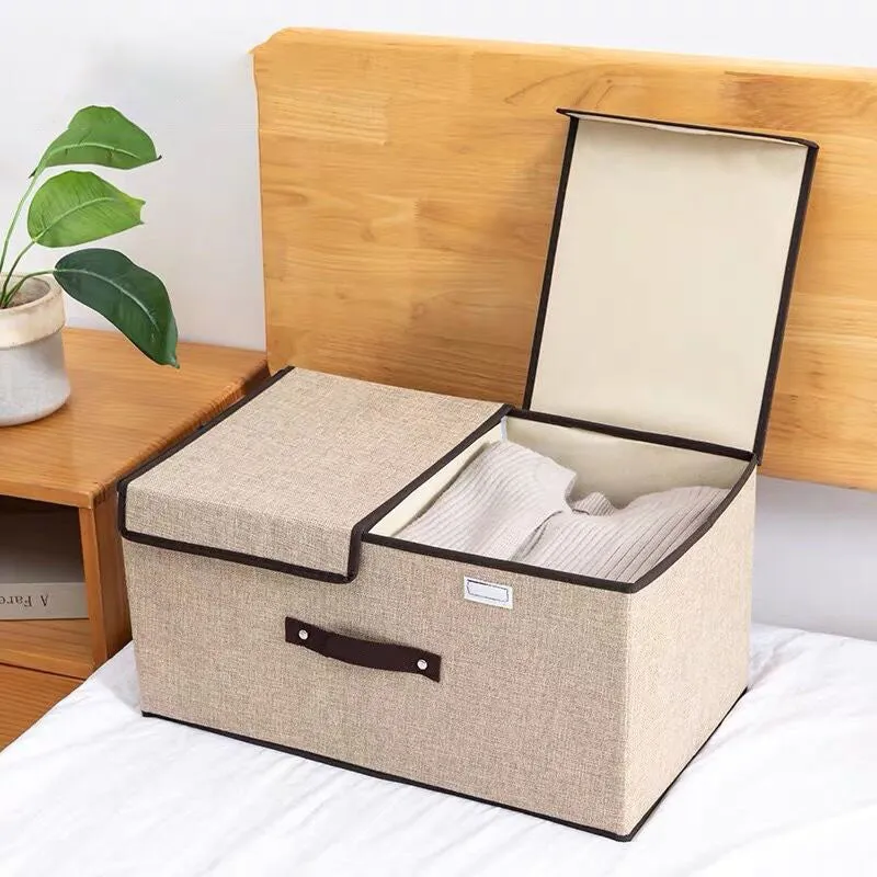 Storage Box with Double Flip Lid & Handles (19.7*11.8*9.8 in)