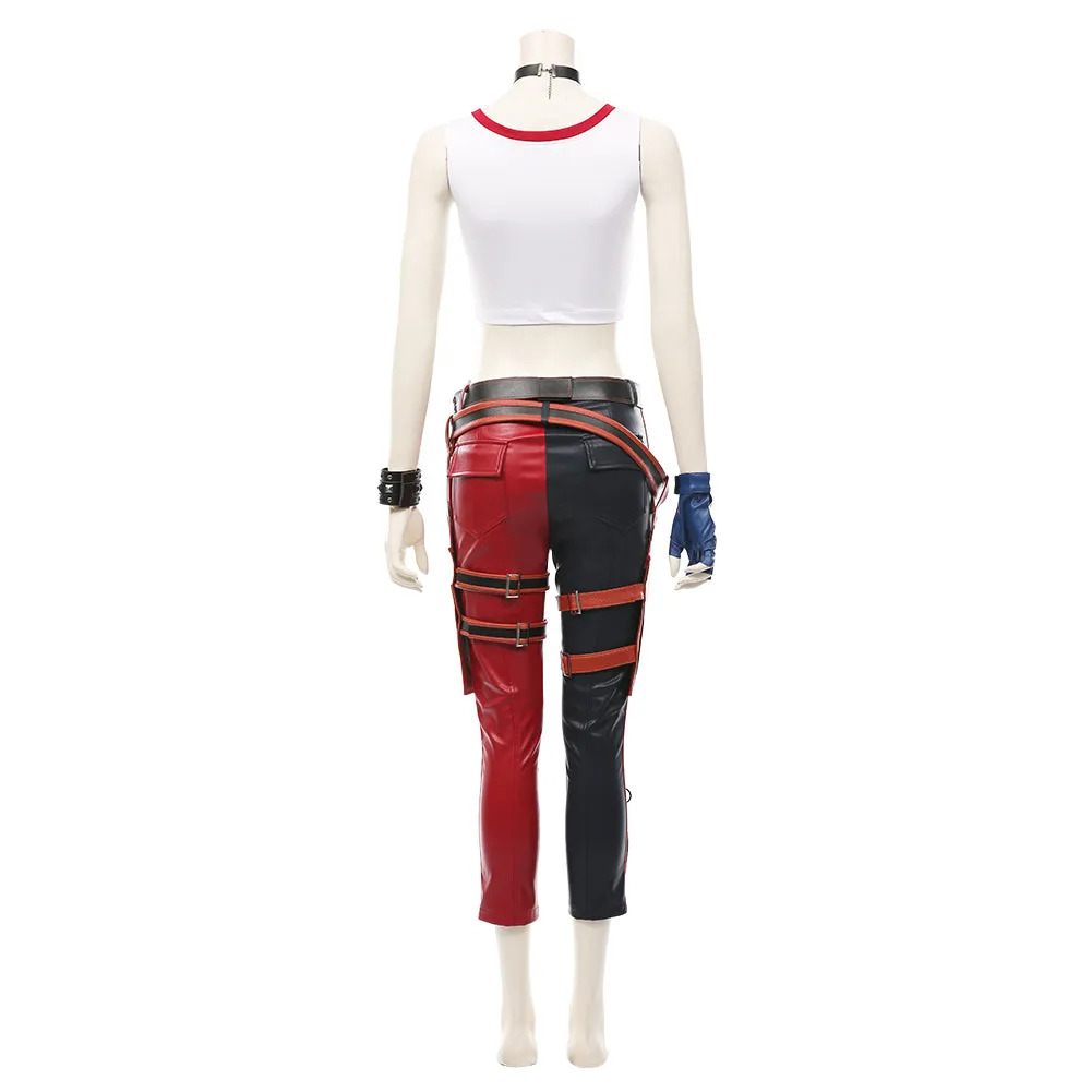 Suicide Squad: Kill the Justice League Halloween Carnival Suit Harleen Quinzel Harley Quinn Cosplay Costume T-shirt Pants Outfits