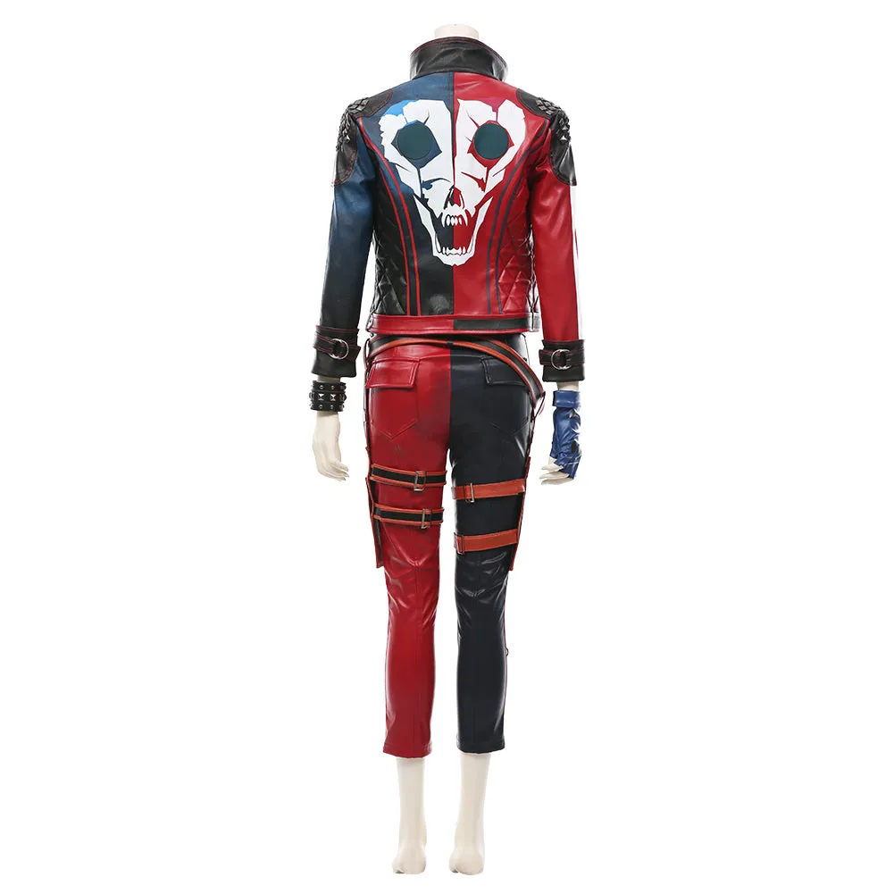 Suicide Squad: Kill the Justice League Halloween Carnival Suit Harleen Quinzel Harley Quinn Cosplay Costume T-shirt Pants Outfits