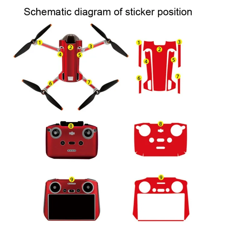 Sunnylife Drone Remote Control Protective Sticker For DJI Mini 3 Pro RC Version(Irimitent Eagle)